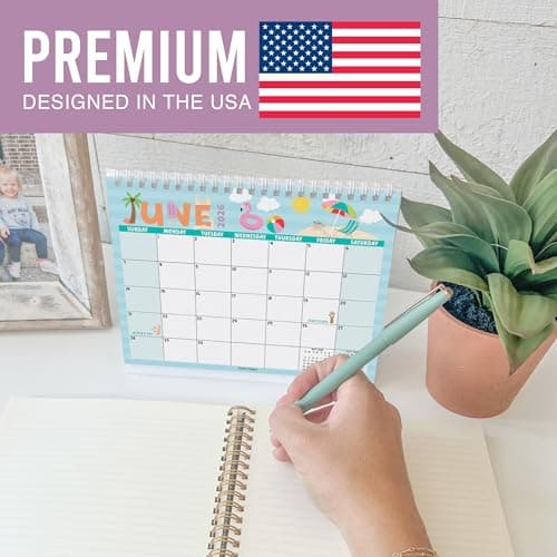 Small Desk Calendar 2026-2027 Standing Flip - 18-Month 2026 Desk Calendar Small for Home, Office & School, Standing Desks Calendars 2026-2027, Mini Desks Calendars, Back to School Teacher Gifts - Thumbnail 3