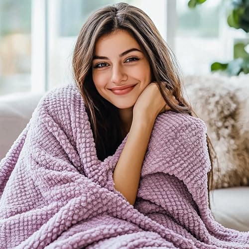 Birthday Gifts for Women, Self Care Relaxing Spa Gift Baskets with Flannel Blanket for Mom, Wife, Sister, Grandma, Friends, Her, Thank You, Anniversary, Retirement Gift(Purple) - Thumbnail 5
