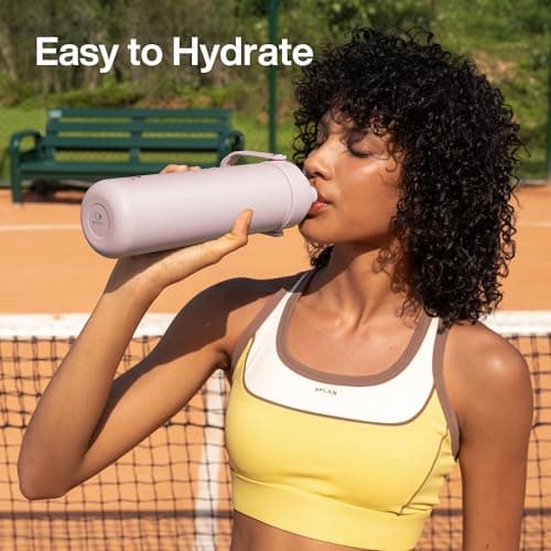 ENCOOL Insulated Water Bottle with Straw Stainless Steel Water Bottle, Leak-Proof, BPA-Free, Double Wall Vacuum Keeps Cold for 24 Hours for Sports, Travel, School (26 oz, Cotton Candy) - Thumbnail 6