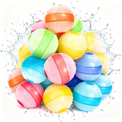 Reusable Water Balloons - 24 Pack Silicone Splash Balls No Magnets, Slef-sealing Quick Fill Water Bombs, Leak-Proof Summer Toys for Pool Beach Backyard - Image 1