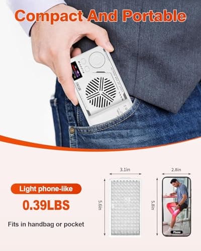 Red Light Therapy for Face and Body, Portable Red Light Therapy Panel, 660nm Red Light and 850nm Infrared Light for Pain Relief, Skin Care, Red Light for Sleep, Rechargeable and Great for Travel - Thumbnail 4