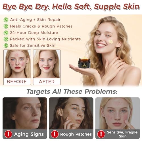 Mokasakiso Beef Tallow for Skin,Tallow and Honey Balm,Organic Grass-Fed Beef Tallow Balm with Honey, Face and Body Moisturizer(60g) - Thumbnail 4