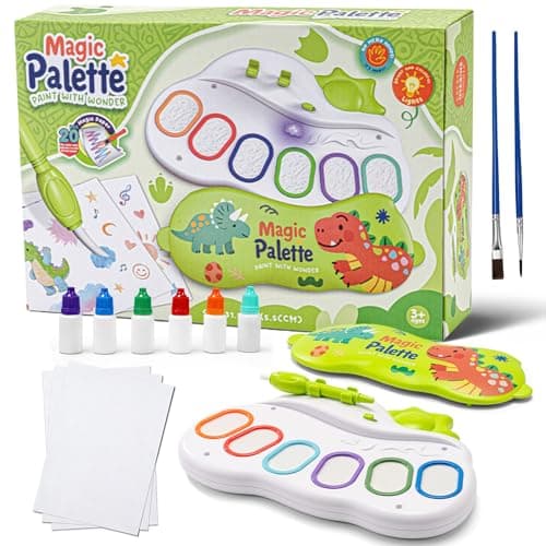 KnwkUY Kids Magic Set,Magic Light Brush,Essential Easter Basket Stuffers & Gifts, Girls Boys Toys Age 4,Gift Pattern Hollow Mold - Image 1
