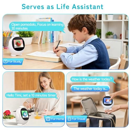 JAHUYU Smart Alarm Clock for Kids with AI Voice & Time Management, Sleep Trainer with 12 White Noise Sounds, Ok to Wake Night Light, Toddler Clock for Bedroom, Fun Educational Children Gift - Thumbnail 3