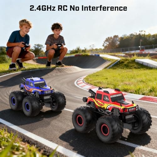 WayEee Remote Control Car Toys for Kids 6+, RC Car Waterproof Monster Truck Toys, Amphibious 4X4 Pickup, All Terrain Off-Road Vehicles, 2.4GHz Remote Control, 1/18 Scale RC Truck Boys Gifts/Blue - Thumbnail 4