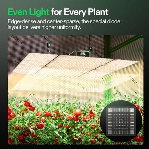 VIVOSUN LumaLight 400W LED Grow Light, Full Spectrum Plant Light, Smart Dimmable & High PPFD for Indoor Plants Seedling Vegetables Bloom, Fits 4×4/5×5 Grow Tents - Thumbnail 5