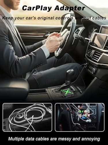 Velontork Wireless Carplay Adapter, Carplay Wireless Adapter for iPhone car Play Adapter, Plug & Play, No Latency for iPhone iOS10+ (Green) - Thumbnail 2