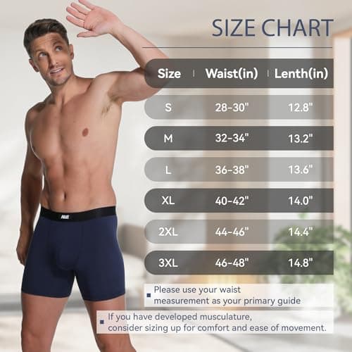 Nullktie Ultra Soft Modal Men's Underwear, Breathable Boxer Briefs No Fly, 4 Pack - Thumbnail 6