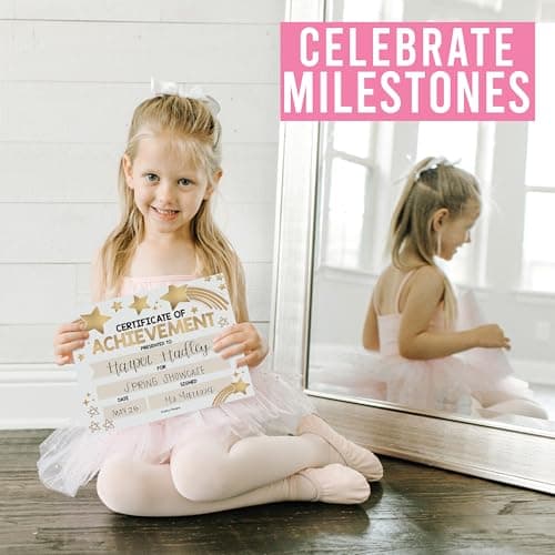 Premium Real Gold Foil Classroom Award Certificates for Students -25 Certificate of Achievement Awards, Certificate Paper, Preschool Graduation Certificates, Kindergarten Diploma, Star Student Honors - Thumbnail 6