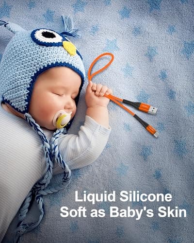 COOLSELL Silicone USB C Cable Short 1.5ft 3 Pack, 60W Fast Charging USB A to Type-C Cord Compatible with iPhone 17/16/15 Samsung Galaxy S23 S22 Google Pixel iPad for Power Bank/Car/Office/Travel - Thumbnail 2