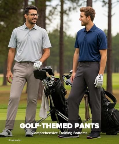 BRXL Men's Stretch Comfy Golf Pants Quick Dry Lightweight Work Casual BrxlMen Pants for Men with Pockets Belt Loops Smoky Gray - Thumbnail 3