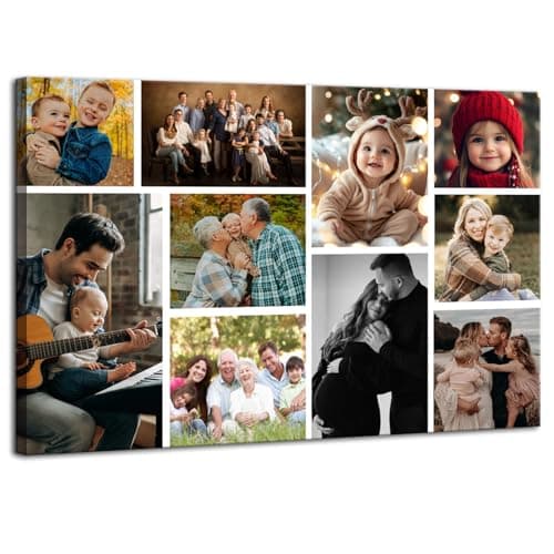 ZHIYYHAO Multi Pictures Collage Custom Canvas Wall Art Personalized Personalized Multi Pictures Canvas Prints for Living Room Bedroom Study room Home Decor (CF-1, 36.00L X24.00W'')