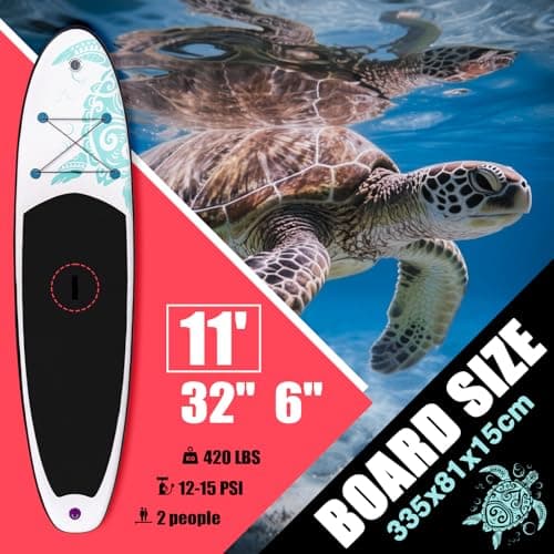 FunWater Inflatable Stand Up Paddle Board with Premium SUP Paddleboard Accessories, Anti-Slip EVA Deck, Paddle Boards for Adults & Youth of All Skill Levels - Thumbnail 2