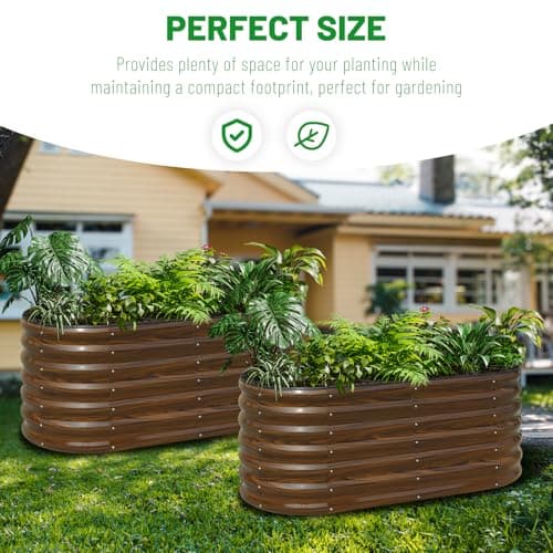 SnugNiture Galvanized Steel Raised Garden Bed Kit - 2 Pack 4x2x2 ft Metal Planter Box for Vegetables, Flowers, Herbs | Easy Assembly, Open Bottom Design for Optimal Drainage - Thumbnail 6
