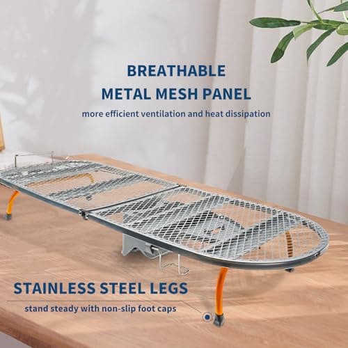 AKTIOIN Tabletop Ironing Board Folding with Iron Holder and Iron Rest, Portable Space Saving Small Metal Ironing Board - Thumbnail 5