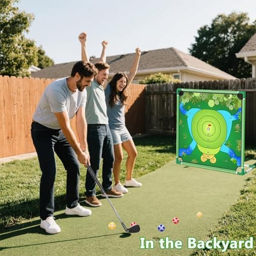VQRZG Golf Chipping Game, Play PortableGolf Target Practice Game Set, Fun Indoor & Outdoor Family Yard Game for Backyard, Beach, Parties, Office (Golf Chipping Game Set) - Thumbnail 4
