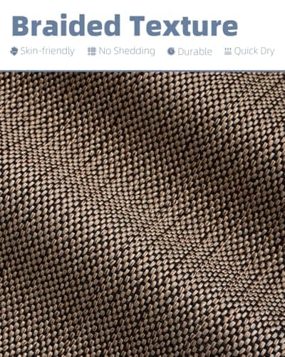 PADOOR Non-Slip Bath-Mats, Rubber-Backing Braided Absorbent Bathroom Mat, Machine Washable, Thin Bathroom Rugs Fit Under Door, Quick Dry, 20''x32'' Black - Thumbnail 3