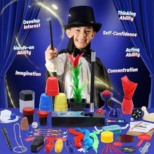 Skirfy Magic Starter Kit - 100+ Tricks for Kids Age 6-10, Includes Dice Magic Trick, Magic Wand - Thumbnail 6