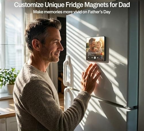 Personalized Music Fridge Magnet for Dad - Custom Photo & Song Gift for Father's Day, Birthday - Unique Dad Keepsake with Spotify Code - Thumbnail 2