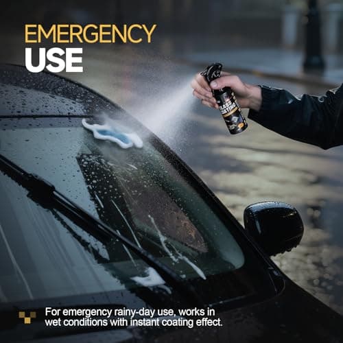 Toretark Car Ceramic Glass Coating Spray,Automotive Windshield Rain Repellent Glass Polish Protect, Long-Lasting Quick Dry Coat (3.38 fl oz +Towel) - Thumbnail 5