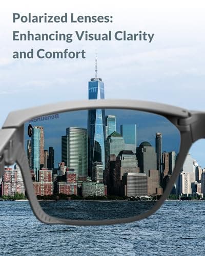 BENEUNDER Polarized Fit Over Sunglasses for Womens & Men, Classic Square Lightweight Folding Sunglasses for Nearsightedness - Thumbnail 3