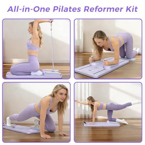Pilates Board,Flo Pilates Portable Reformer 2026 , Pilates Board for Home Workout,Multi-Purpose Foldable Pilates Reformer Board, 9-in-1 Pilates Reformer Equipment with Timer for Fitness, and Exercise - Thumbnail 3