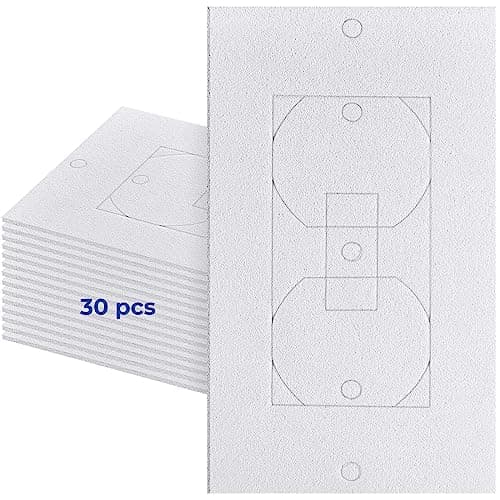 Wall Insulation Outlet Insulators Draft Sealers, 30 Pack Electrical Outlet Insulation Pads, EVA Foam Gasket for Wall, Light, Switch Socket Cover Compatible with Duplex Toggle Rocker (30Pack White) - Image 1