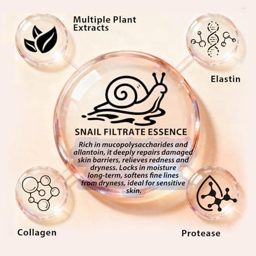 ABOTE Snail Mucin Face Serum 120ml with Pure 96% Snail Secretion Filtrate, Deep Hydration, Refreshing Skincare for All Skin Types (4.06 fl.oz) Travel Pack Size - Thumbnail 3