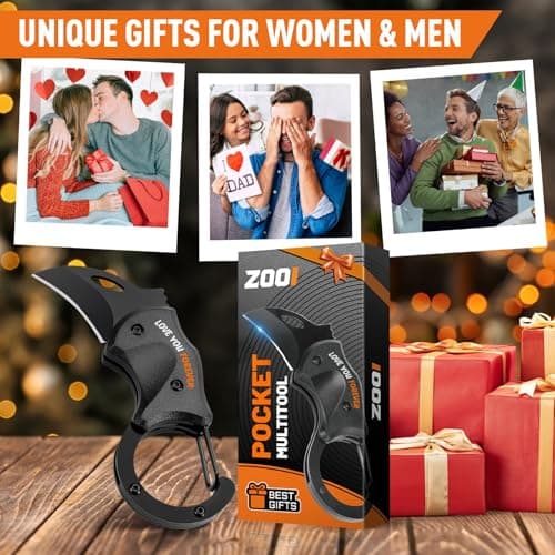 Valentines Day Gifts for Him, Pocket Carabiner Gadgets, Mens Valentines Gifts, Anniversary Birthday Gift for Men Dad Husband Him Grandpa, EDC Gadgets Tool Gift for Men - Thumbnail 6