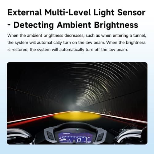 AlienRider M901 Smart Motorcycle Spotlight, 180W Cornering Light, Built-in Six-Axis Gyroscope, 120° Wide Angle, Automatic Brightness Adjustment for High/Low Beam, IP67 Waterproof and Dustproof. - Thumbnail 3