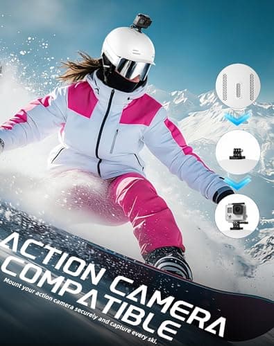 InnerKing Lightweight Ski Helmet for Men and Women with Action Camera Mount, 12-Vent ABS Snowboard Helmet with Impact-Resistant EPS Foam, Adjustable Fit, Protective Snow Sports Helmet- - Thumbnail 2