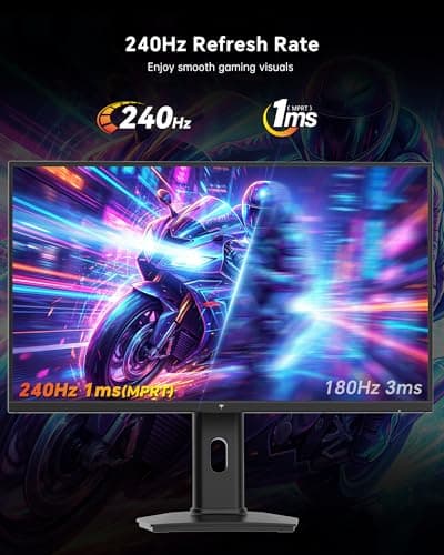 KTC 27 Inch 240Hz Gaming Monitor - FHD 1080P Monitor Fast IPS with Adaptive Sync, 1ms(MPRT), 131% sRGB, HDMI Displayport, Tilt Pivot Height Adjustment, Vesa Monitor, White, H27F7 - Thumbnail 3