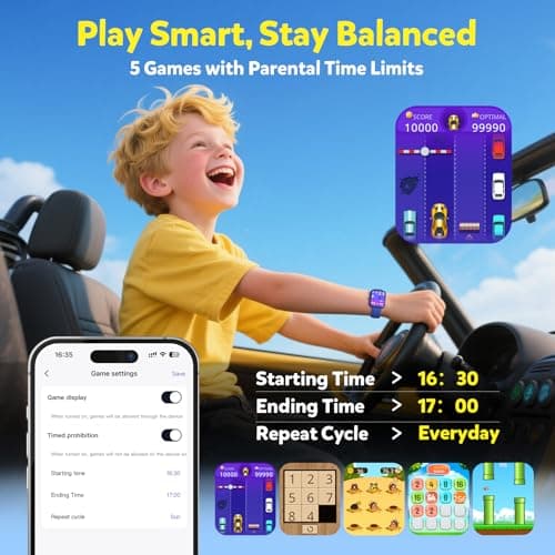 Gydom Smart Watch for Kids, Without/with APP Mode, 1.83" Touchscreen Fitness Tracker Watch, Heart Rate/Sleep Monitor, IP68 Waterproof Pedometer, Puzzle Games for Girls Boys Teens 5-16, 81 Sport Mode - Thumbnail 6