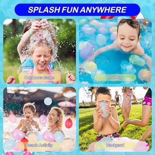 999 PCS Self Sealing Water Balloons Quick Fill, Water Balloon Yard Games Rapid Fill Kids Toys, Balloons Set Summer Splash Party Easy Quick Fun Outdoor Backyard for Swimming Pool A1 - Thumbnail 6