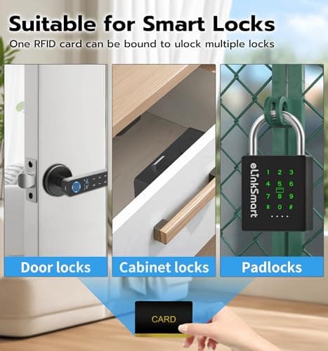 Anweller RFID Cards for Smart Locks, 13.56MHz, 6 Pack (3 Large + 3 Small) - Thumbnail 3