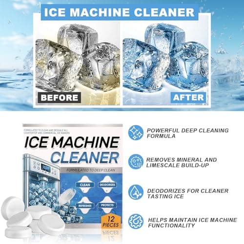 Ice Machine Cleaner and Descaler Tablets, 36 Clean Tablets Compatible with Frigidaire, Opal, GE Profile, Kitchenaid, Nickel Safe Scale Remover for Countertop, Nugget Ice Makers, Bulk 1 Year Supply - Thumbnail 2