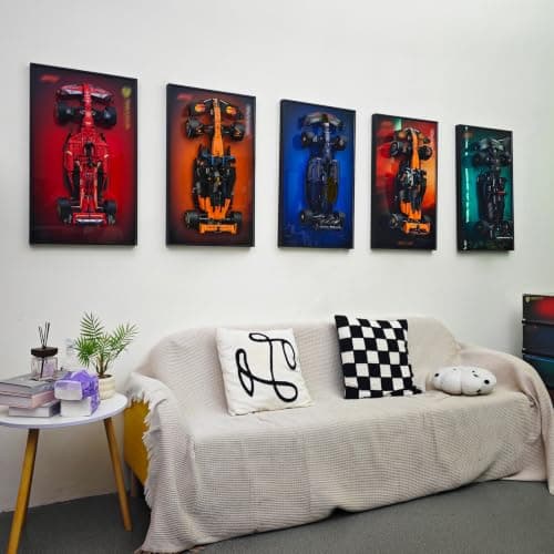 WETCEAOM Display Wallboard Compatible with Lego Technic McLaren MCL39 42228 Car Display, Wall Frame Compatible with Lego Car Wall Mount Display (No Model, Only Frame) - Thumbnail 5