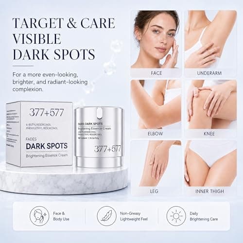 Dark Spot Remover for Face and Body, 1.76 Fl Oz, Dark Spot Corrector Cream with 377 577 Brightening Formula, for Uneven Skin Tone, Sun Spots, Age Spots and Discoloration, Skincare Gift for Women - Thumbnail 5