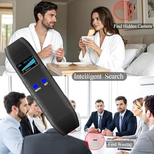 KEULGOUL Hidden Camera Detector, RF Bug Finder & GPS Tracker Detector for Privacy Protection, Portable Device for Office, Hotel, Travel & Car - Thumbnail 2