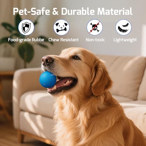 SNOYWEN Smart Interactive Dog Toy, Automatic Moving Bouncing Rolling Ball, Food-Grade Rubber Material IPX7 Waterproof Active Ball for Medium and Large Dogs - Thumbnail 3