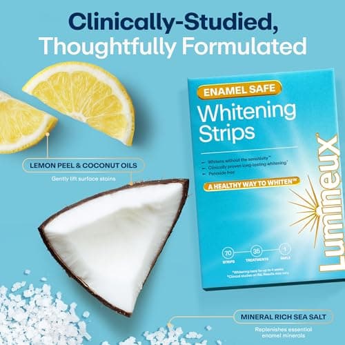 Lumineux Teeth Whitening Strips - 35 Treatments (6 Months) – Peroxide Free - Enamel Safe for Whiter Teeth - Whitening Without The Sensitivity - Dentist Formulated - Sensitivity Free - Thumbnail 5
