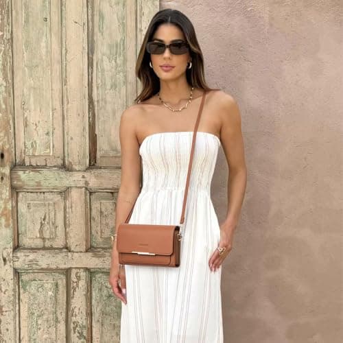 Roulens Small Crossbody Bag for Women,Cell Phone Purse Women's Shoulder Handbags Wallet Purse with Credit Card Slots - Thumbnail 2