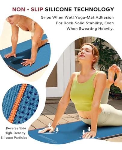 HAPBEAR 2 Pack Hot Yoga Towel - Non Slip Yoga Mat Towel with Grip Dot, Super-Absorbent, Soft Microfiber Towel for Hot Yoga, Pilates and Fitness - Thumbnail 4