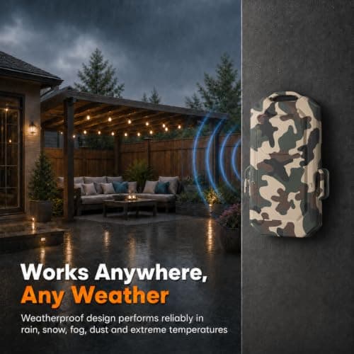 Camping Radar Security Alarm,Wireless Perimeter Alarm,Rechargeable Motion Sensor Trip Alarm,1/2 Mile Range,Waterproof System for Outdoor Security&Survival Gear-Updated Version(Desert Camo) - Thumbnail 5