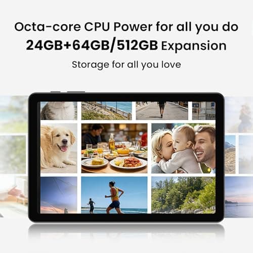 COLORROOM Android16 Tablet,10inch Tablets, Octa Core CPU, 24GB+64GB+512GB Expansion, 6000mAh Battery+18W Fast Charging, Dual WiFi, Dual Cameras,Widevine L1 Google Kids Space, Blue - Thumbnail 3