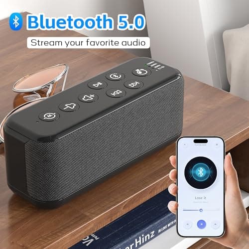 Rechargeable White Noise Machine with 3000mAh Battery - Bluetooth Sleep Sound Machines with Lullabies & Fan Sounds, Auto-Off Timer, Perfect for Office Privacy, Noise Canceling & Sleep Improvement - Thumbnail 2