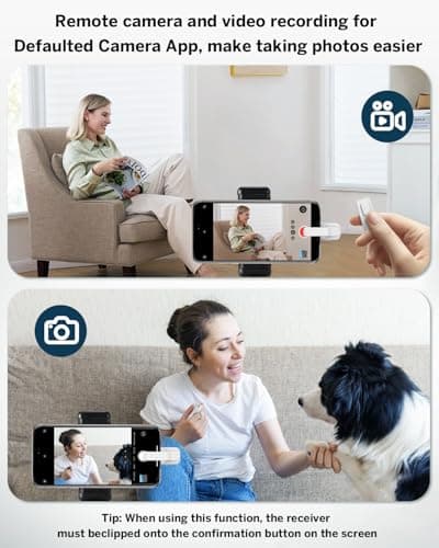 DATAFY [Case-Friendly] Remote Control Page Turner Ring for Kindle Paperwhite Oasis Scribe Kobo eReaders, Camera Camcorder Remote Controls, Page Turner Clicker for ipad iPhone Tablets with Storage Bag - Thumbnail 6