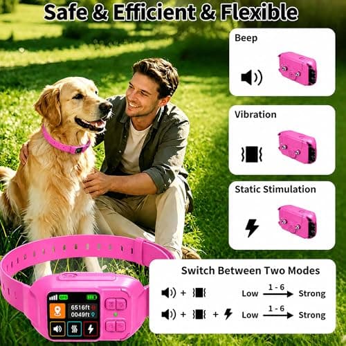 RPZ GPS Dog Fence Wireless System for Dogs, Invisible Fence with Custom Polygon Boundary, GPS Dog Collar Fence System, IP67 Waterproof Electric Fence for Dogs with Tone Vibration Shock - Thumbnail 5