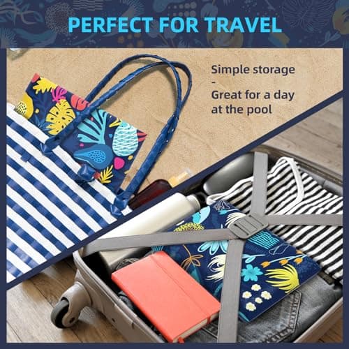 Sunikko X Pool Floats Adult 2 Packs Fabric Heavy Duty Inflatable Pool Chair Hammock, Blow Up Floaties for Adults, Hawaii Flower Floats for Pool Floating, Party Summer Toys Water Beach Lake Fun - Thumbnail 6