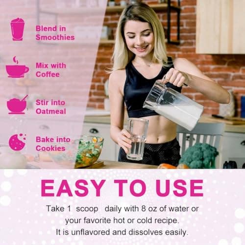 NutraNourish Multi Collagen Peptides Powder, 2LB | (Type I, II, III, V, X) with HyaluronicAcid, Biotin & Vitamin C,Supports Hair, Skin & Joint Health,Unflavored - Thumbnail 3
